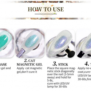 Reflective Glitter Cat Magnetic Gel