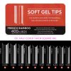 Soft Gel Tips (half cover) French Bamboo  half Nail Tips  Acrylic tips - Image 2