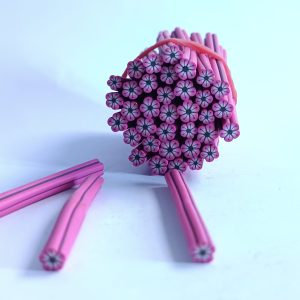 Pink Flower Fimo Cane