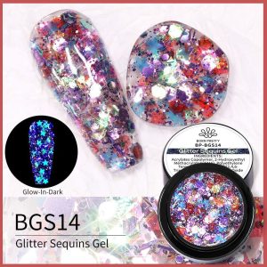 BORN PRETTY 5g Luminous Glitter Sequins Nail Gel