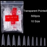 Stilleto half Nail Tips Acrylic tips- 500pcs bag