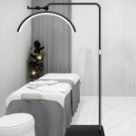 Half Moon Lamp with Stand - Black