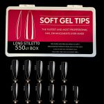 Soft Gel Tips - Long Stiletto Nails box 550pcs