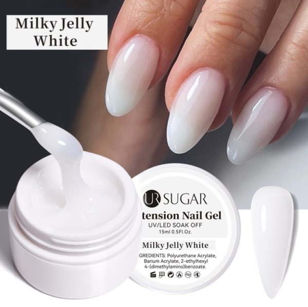 UR SUGAR 15ml Nail Hard Jelly Extension Gel Milky White