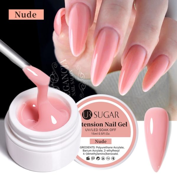 UR SUGAR 15ml Nail Hard Jelly Extension Gel Nude