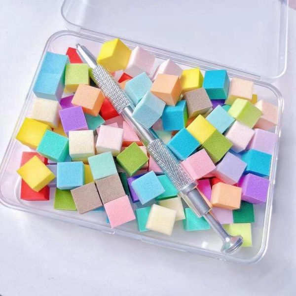 Ombre nail sponge box with gripper pen