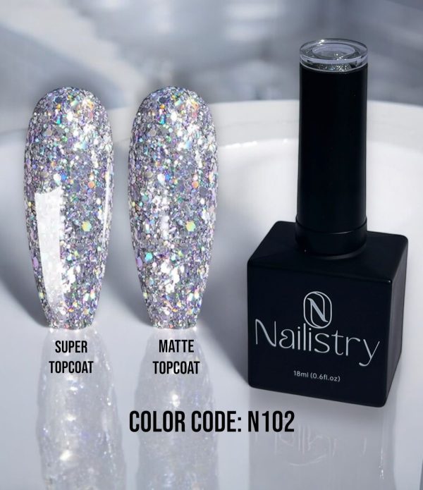 Nailistry Gel Polish N102 Chunky Glitter