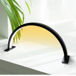 Half Moon LED Table Lamp, Nail Art Light Lamp For In Home Manicures and Salon Use Black- Large Size