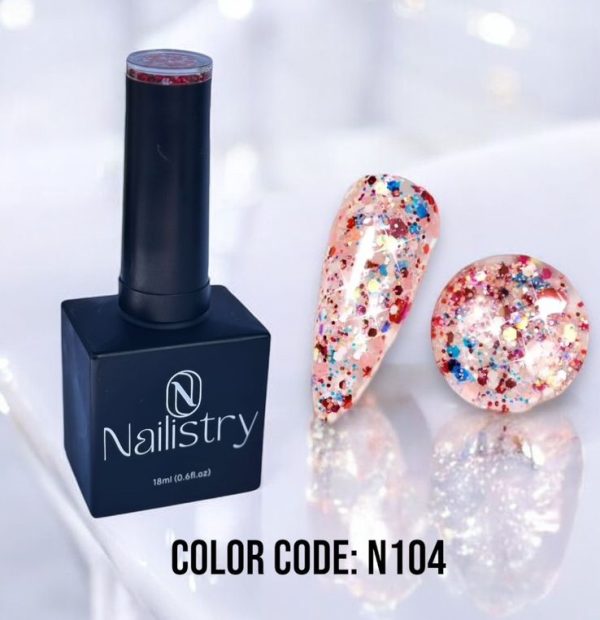 Nailistry Gel Polish N104 Chunky Glitter