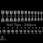 Nailistry XS almond nails box soft gel tips 240pcs Nail tips