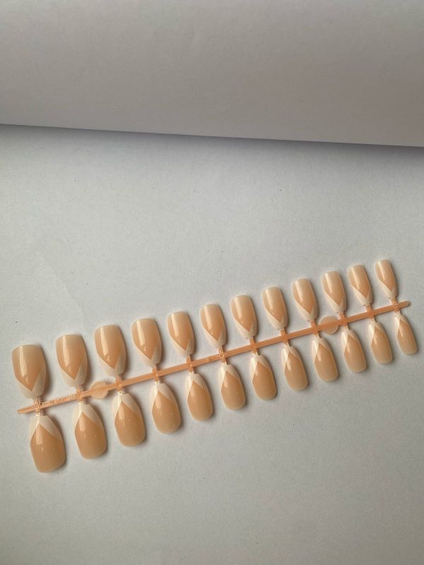 medium coffin v-french nails 240pcs