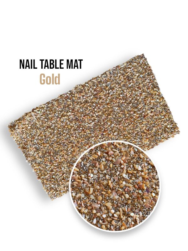 nail table mat (Gold)
