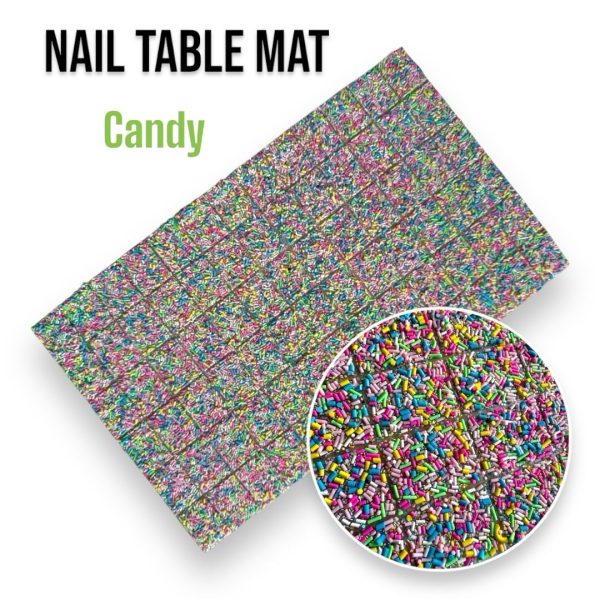 nail table mat (candy)