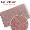 nail table mat ( pink crystal and pearls mix) - Image 2