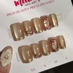Meemz Press On Nails- Short Nude cat eye