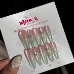 Meemz Press On nails - Ombre Pink pistachio