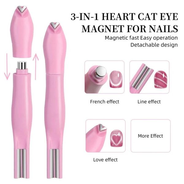 3-in-1 heart cat eye magnet