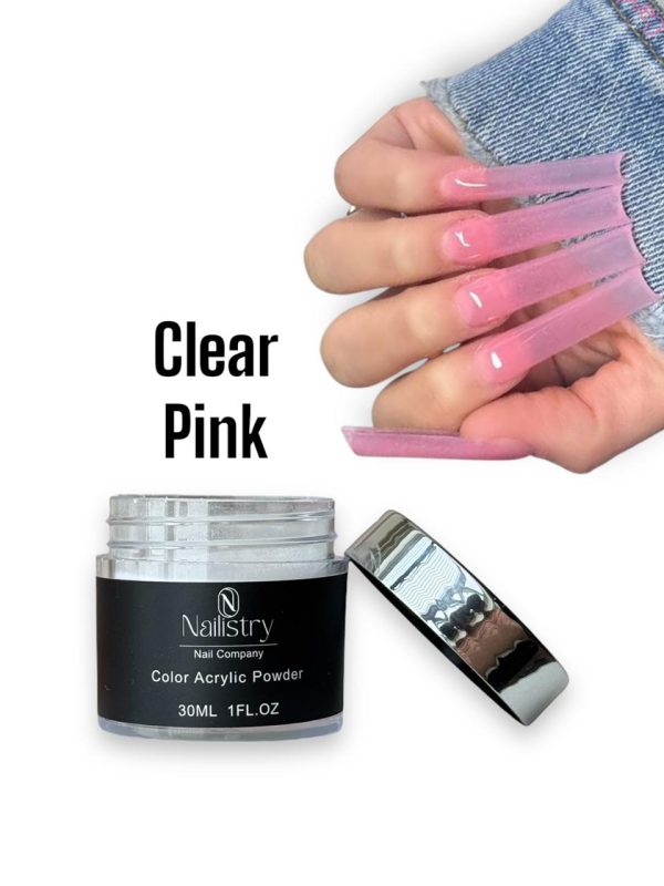 Nailistry Acrylic Powder 30ml - Clear Pink