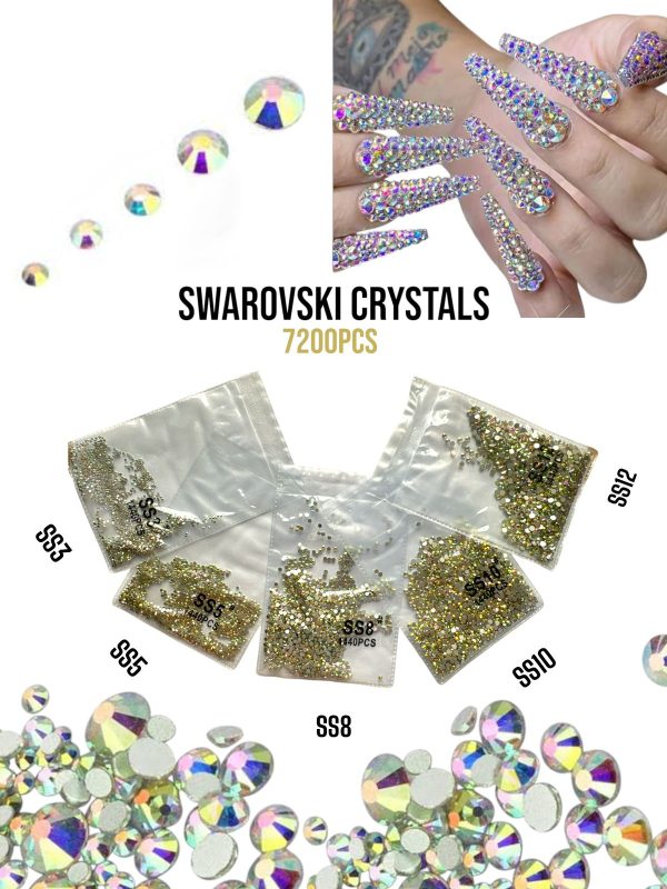 AB Multi Shine Swarovski Crystals 7200pcs