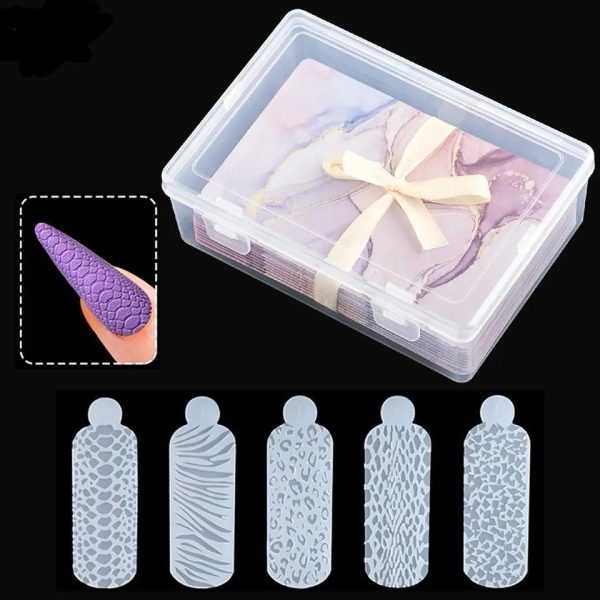 60pcs Dual Forms Nail Crystals Silicone molds Forms for quick creating Relief Design Reusable Soft Silicone Mold Universal