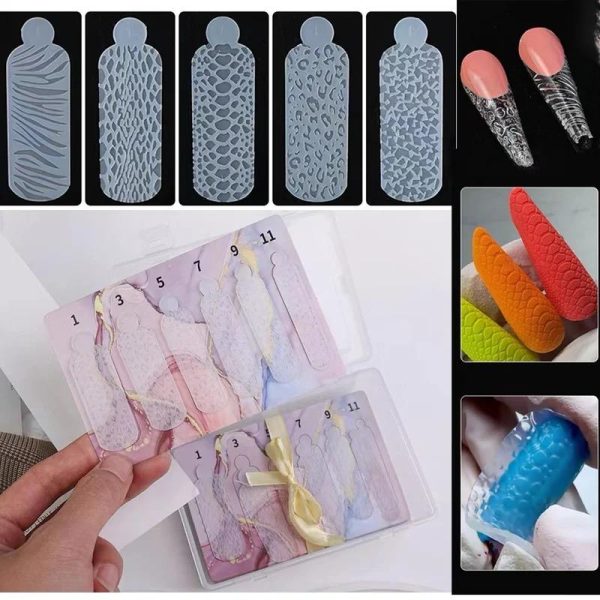 60pcs Dual Forms Nail Crystals Silicone molds Forms for quick creating Relief Design Reusable Soft Silicone Mold Universal - Image 3