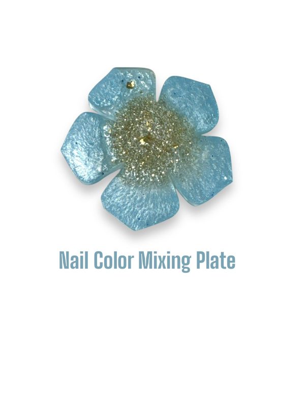 Nail colour mixing plate