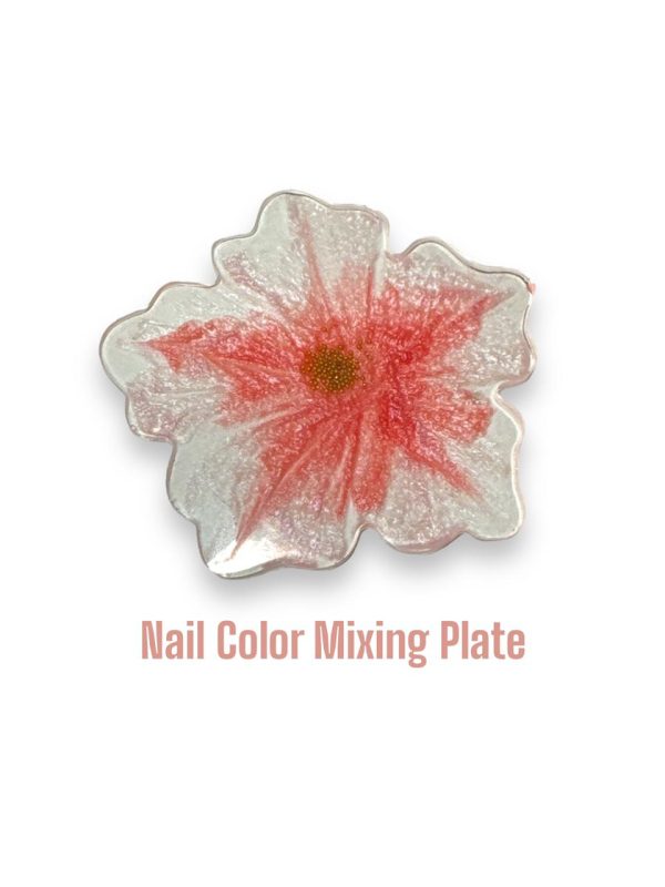 Nail colour mixing plate