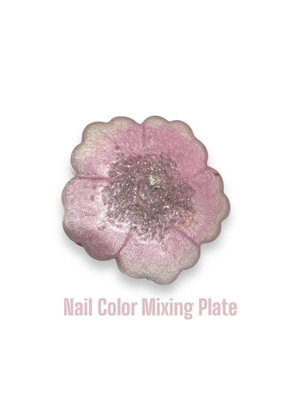 Nail colour mixing plate