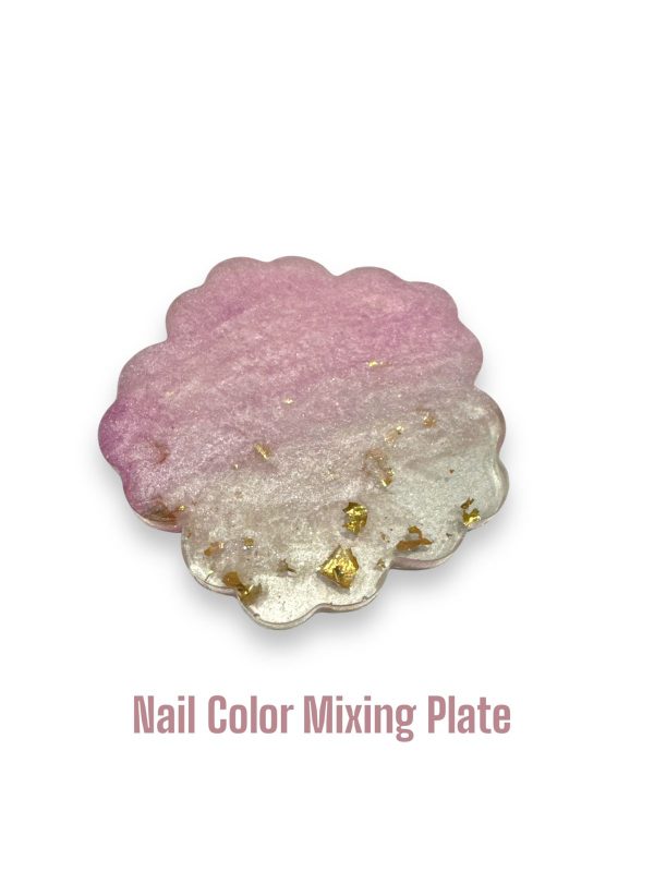 Nail colour mixing plate