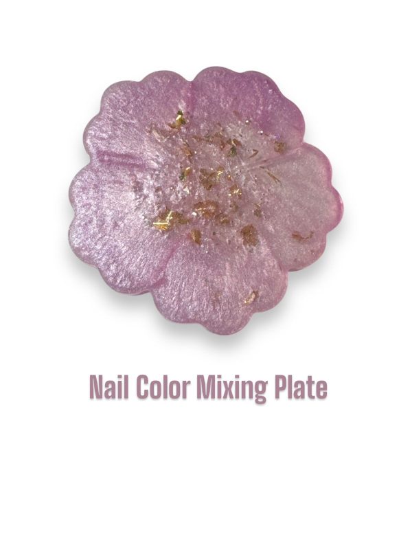 Nail colour mixing plate