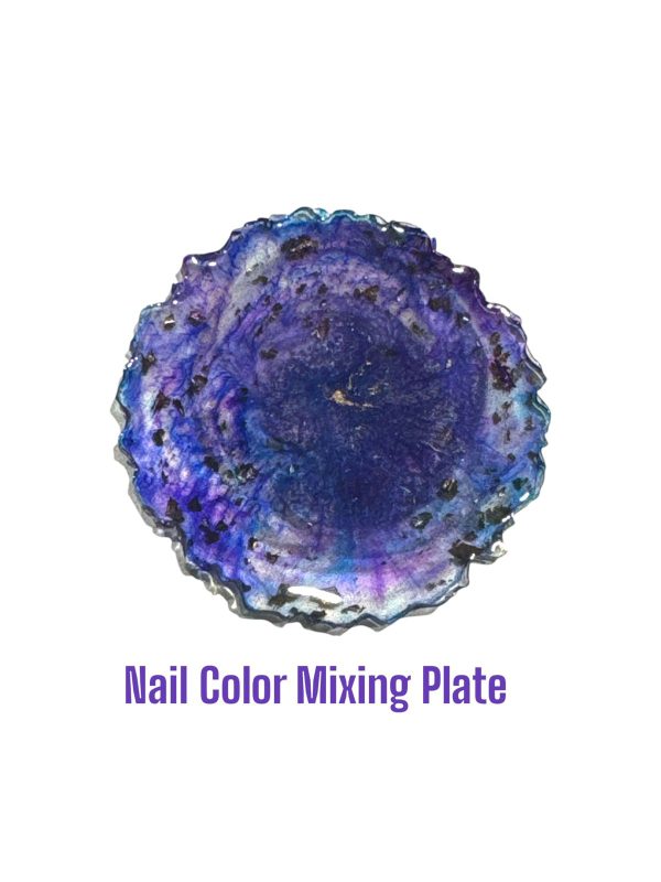 Nail colour mixing plate