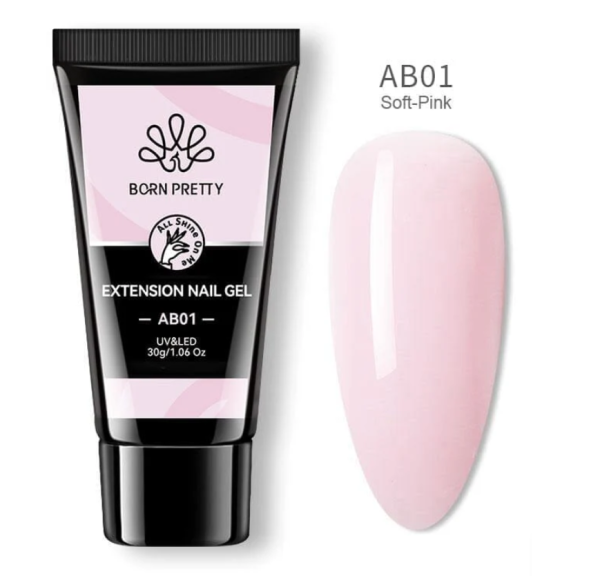 Born Pretty Nail Extension Gel Polygel 30ml - AB01 Soft Pink