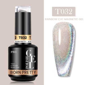 BORN PRETTY PRO 9D Rainbow Cat Magnetic Gel Nail Polish 15ml – T032