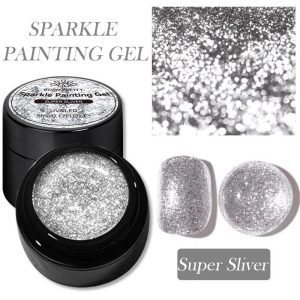 Born Pretty Sparkle Painting Gel 5ml – super silver