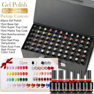 BORN PRETTY PRO 15ml 60+6 Gel Polish Set with Color Card