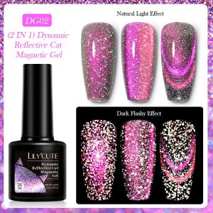 LILYCUTE Dynamic Reflective Cat Magnetic Nail Polish 7ml – DG02