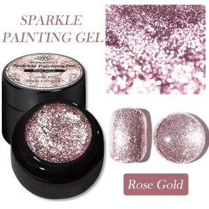 Born Pretty Sparkle Painting Gel 5ml – Rose Gold