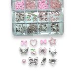 Valentine bow heart charms Nail Accessories Nail Decor