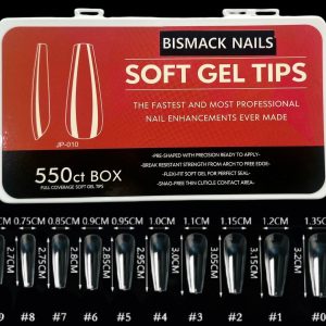Soft Gel Tips – Long Coffin 550pcs Nails box