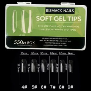 Soft Gel Tips – Medium Square 550pcs Nails box