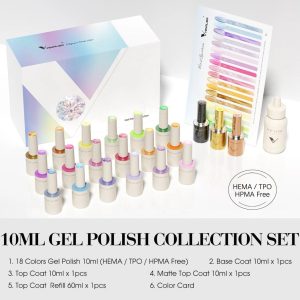 V1 Gel Polish Set 22 Pcs With Color Card TPO Free Hema Free