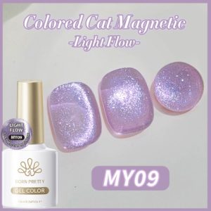 BORN PRETTY 10ml Colored Cat Magnetic Gel Polish 10ml-Light Flow MY09