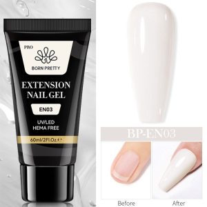 BORN PRETTY PRO 60ml HEMA Free Nail Extension Gel in Tube Polygel – EN03