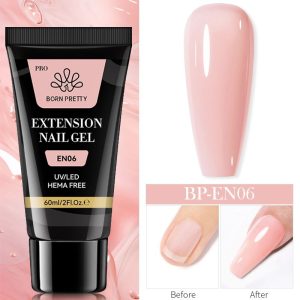 BORN PRETTY PRO 60ml HEMA Free Nail Extension Gel in Tube Polygel – EN06