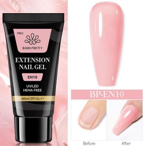 BORN PRETTY PRO 60ml HEMA Free Nail Extension Gel in Tube Polygel – EN10