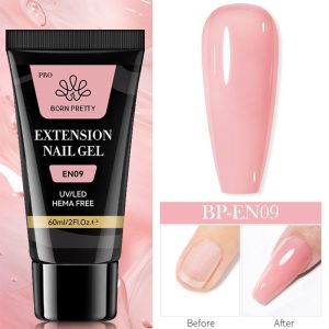 BORN PRETTY PRO 60ml HEMA Free Nail Extension Gel in Tube Polygel – EN09