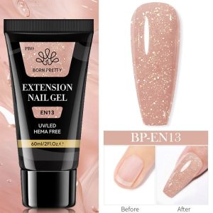 BORN PRETTY PRO 60ml HEMA Free Nail Extension Gel in Tube Polygel – EN13
