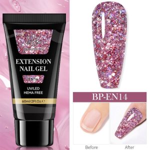BORN PRETTY PRO 60ml HEMA Free Nail Extension Gel in Tube Polygel – EN14