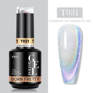BORN PRETTY PRO RAINBOW Cat Magnetic Gel Nail Polish 15ml – T031