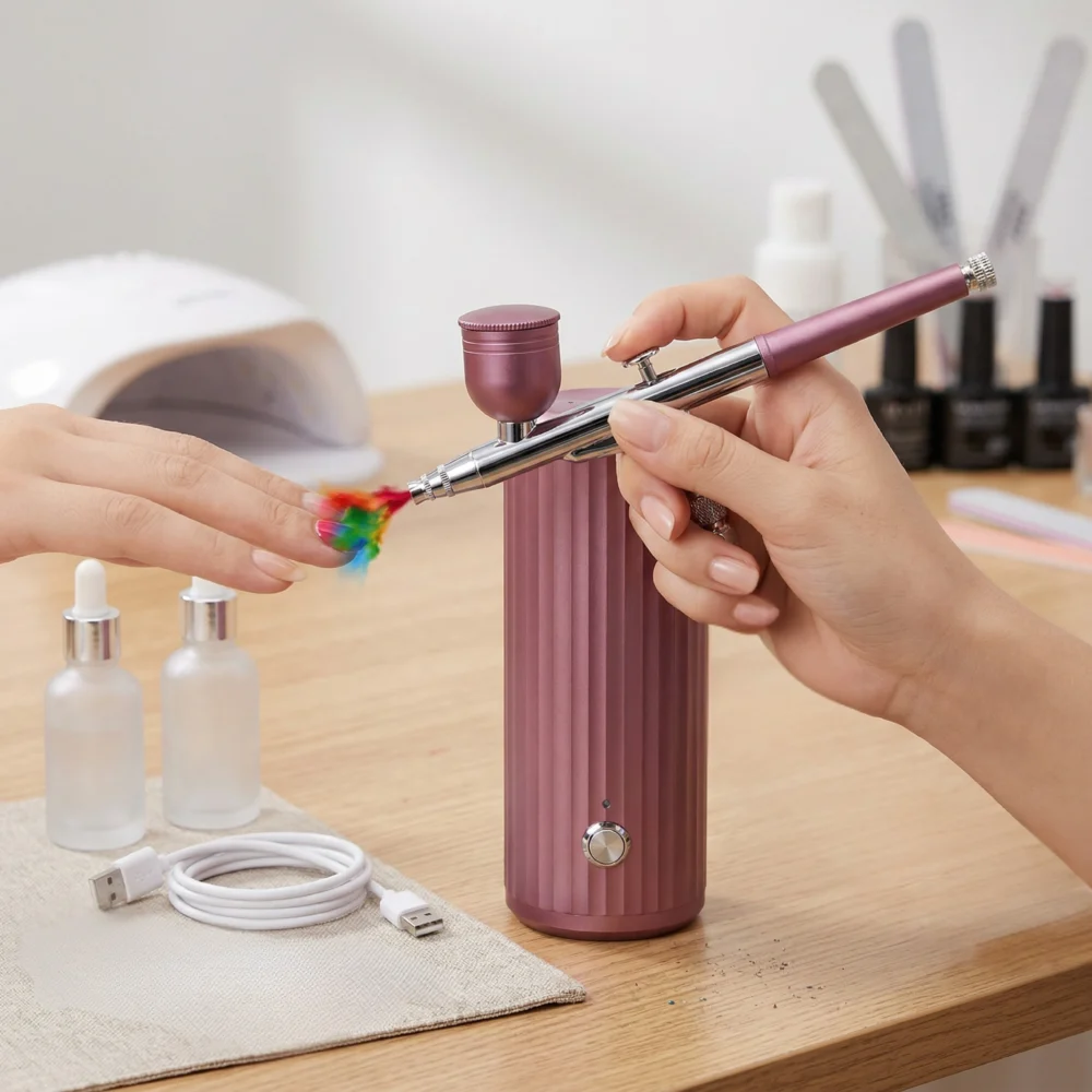 Cordless Nail Art Airbrush Kit with Compressor